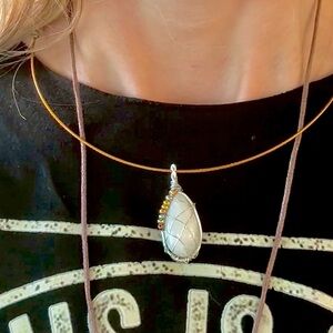 Unique Moonstone & Crystal Necklace